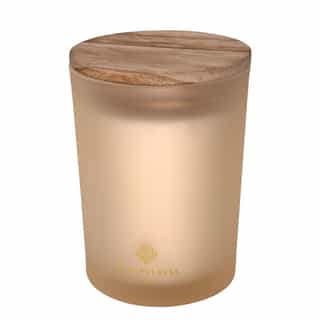 biała świeca boho z wosku sojowego mindfulness z knotem z dziurkami