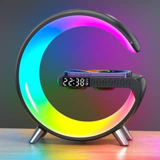 Budzik - lampka RGB - bezprzewodowa ładowarka do smartfonów – zdjęcie produktu Biohac