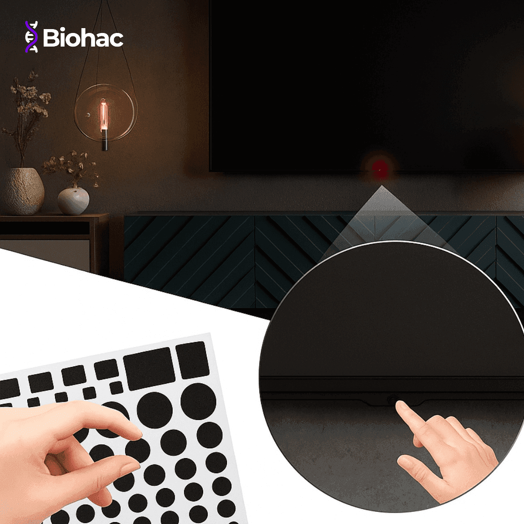 naklejka na diodę LED w telewizorze biohac