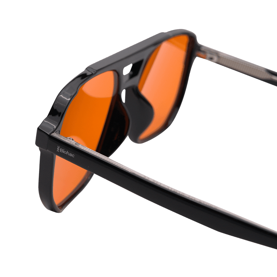 duże czarne okulary blokujące światło niebieskie Biohac Concrete