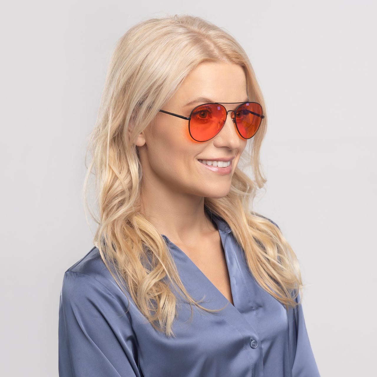 okulary business na noc z pomarańczowymi soczewkami coralguard dla lepszego snu