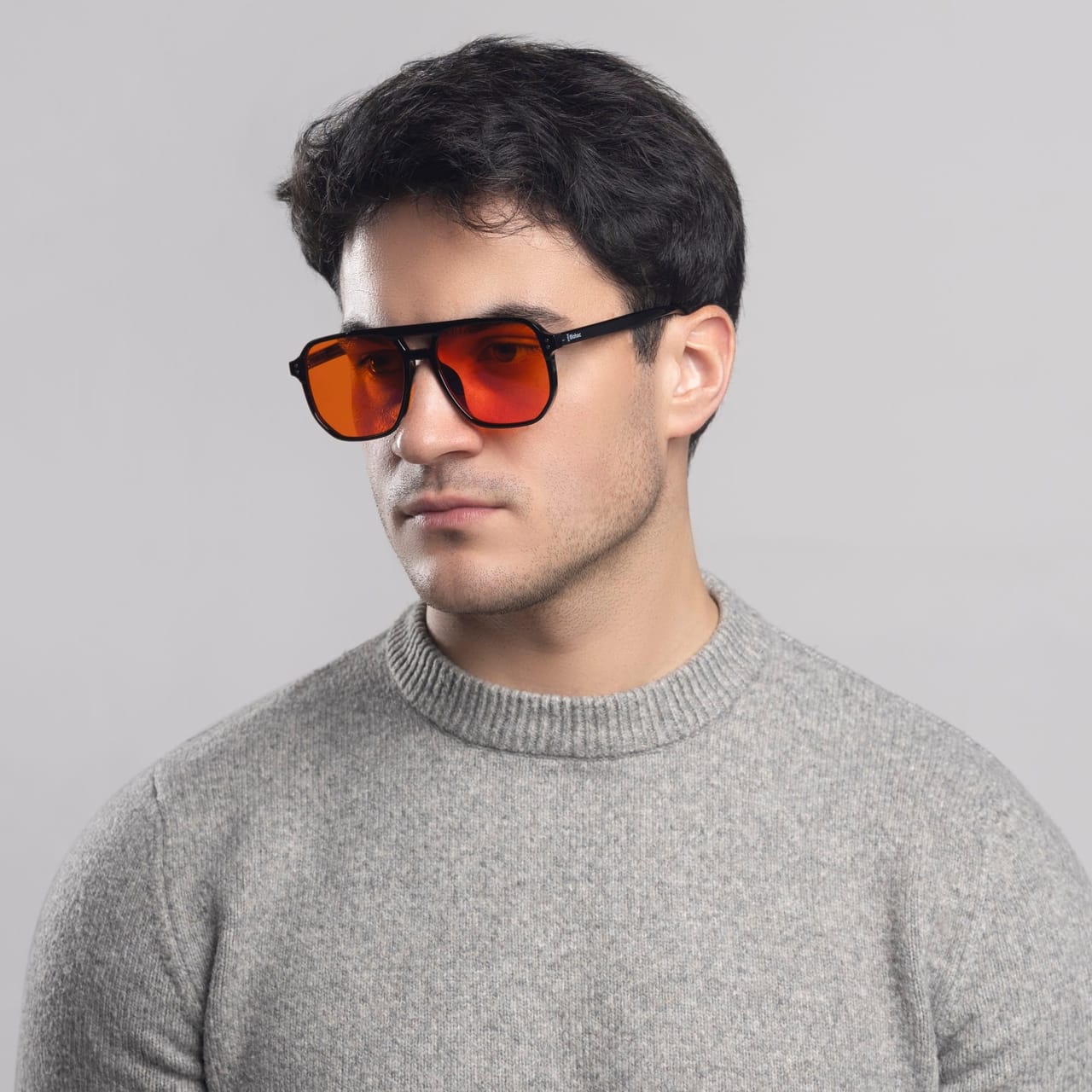 okulary concrete dla mężczyzn pomarańczowe szkła coralguard wspomagające zasypianie po wieczorze