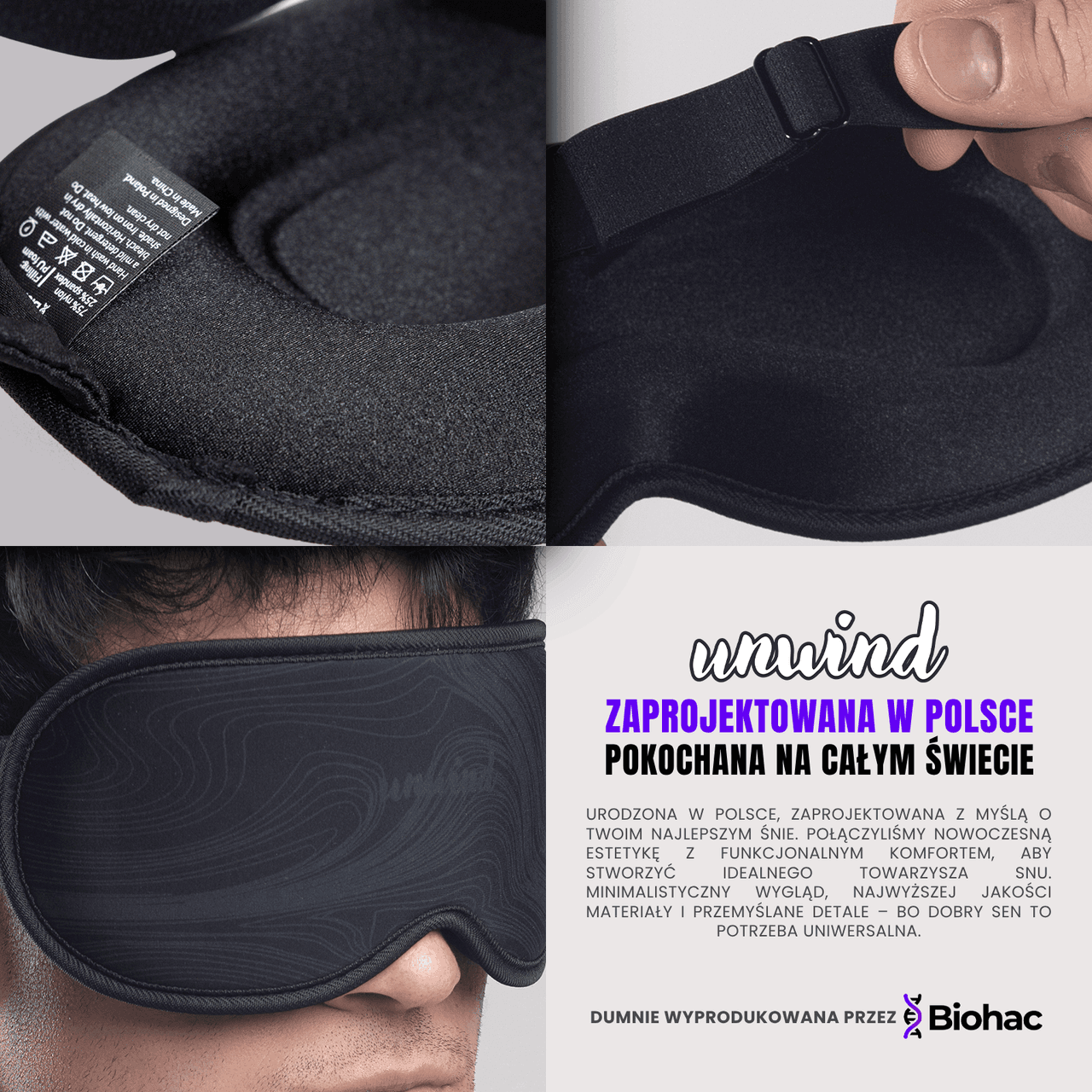 opaska na oczy polskiej marki