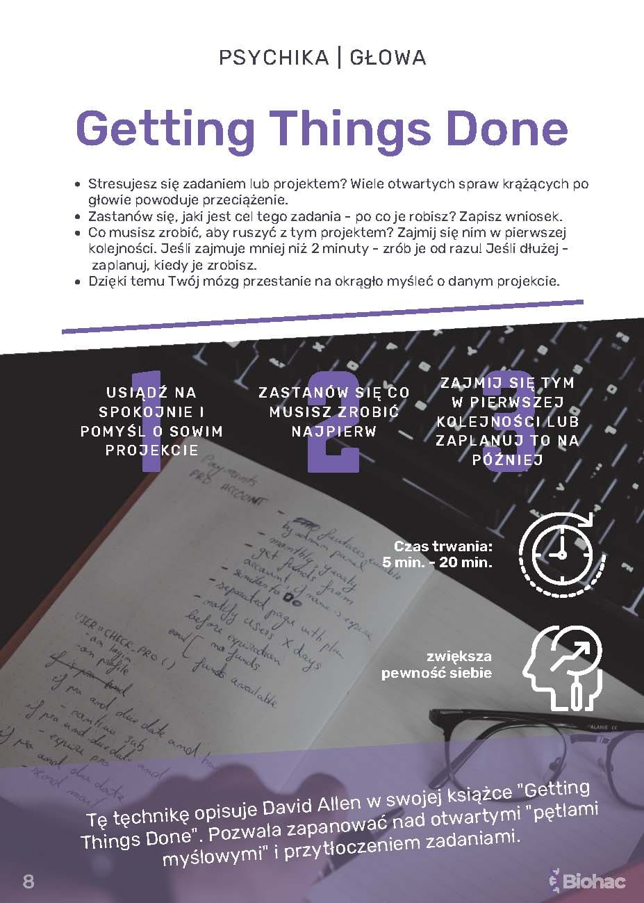 E-Book 19 sposobów na stres Biohac – przykładowa strona z ćwiczeniem relaksacyjnym