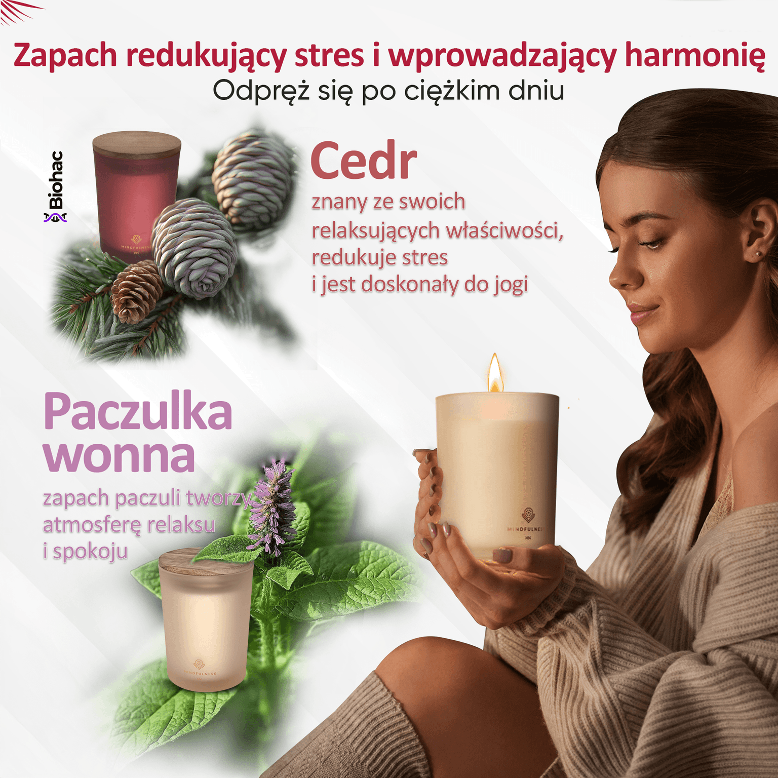 zapachy świec z ażurowym knotem biohac