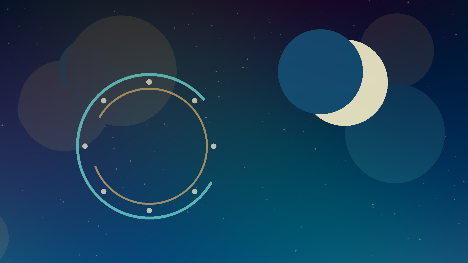 Abstrakcyjna ilustracja melatoniny, rytmu dobowego i pracy nocnej