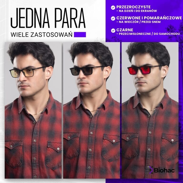 jedna para okularów z nakładkami - wiele zastosowań